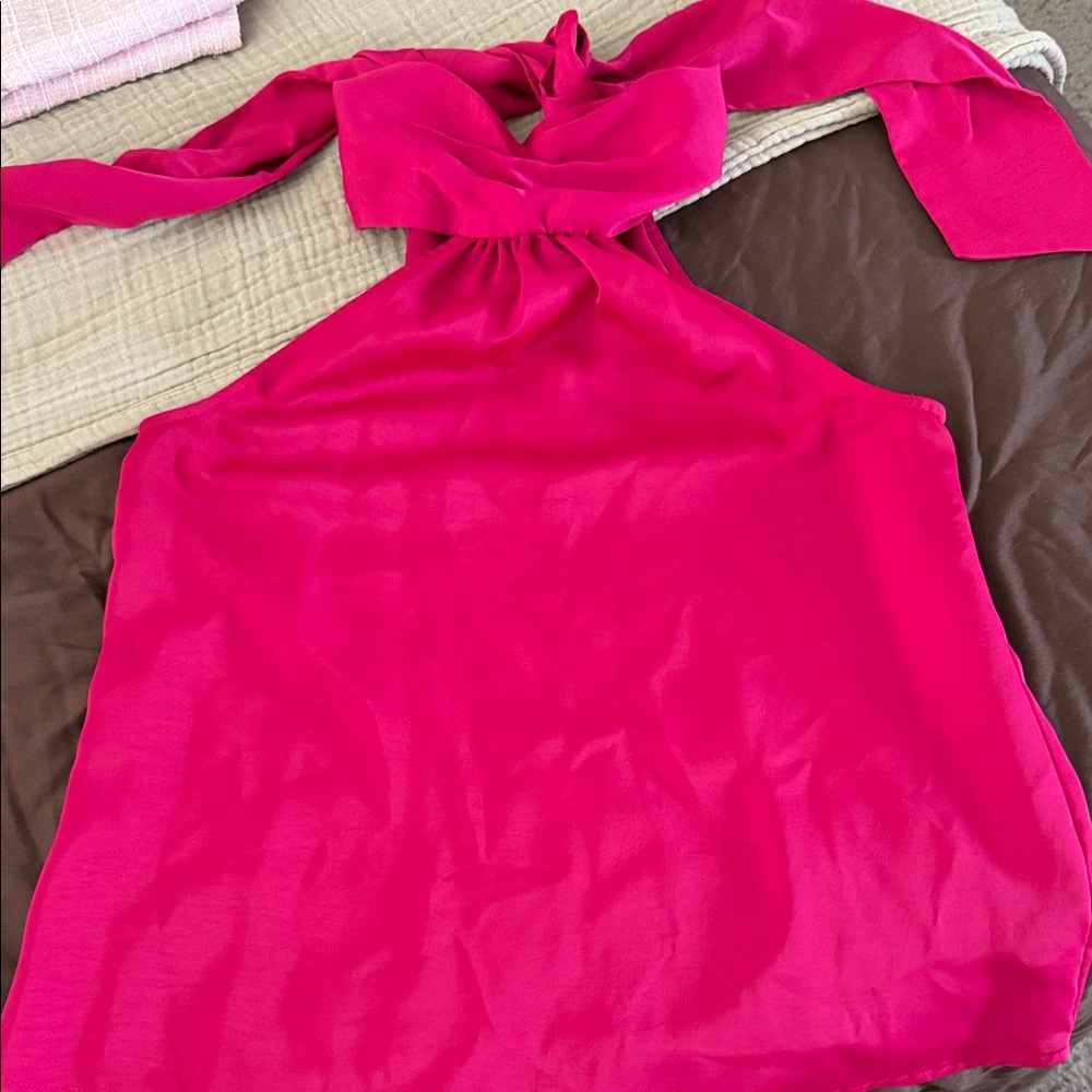 a new day Fuchsia Halter Top